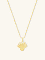 Sundaze Shell Locket Gold Necklace | Wanderlust + Co
