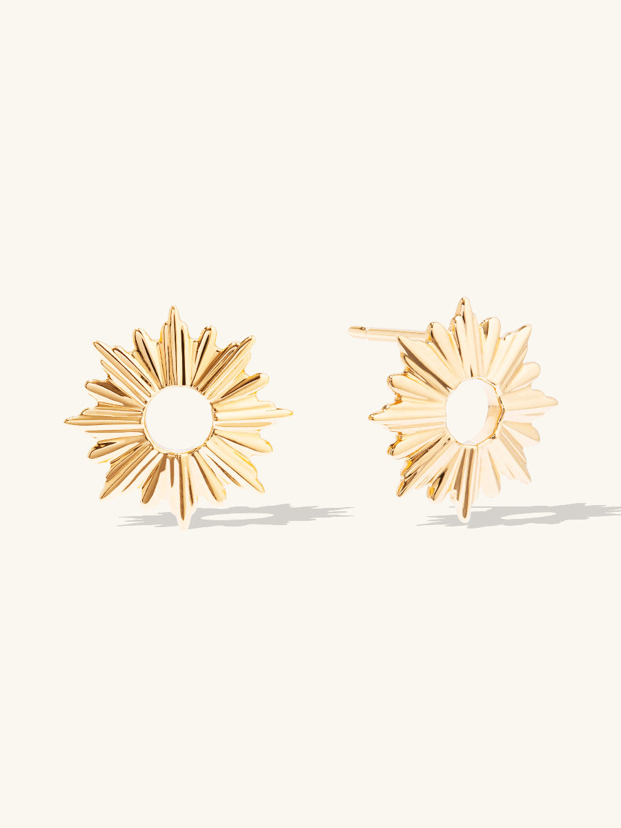Sunseeker 14K Gold Vermeil Stud Earrings | Wanderlust + Co