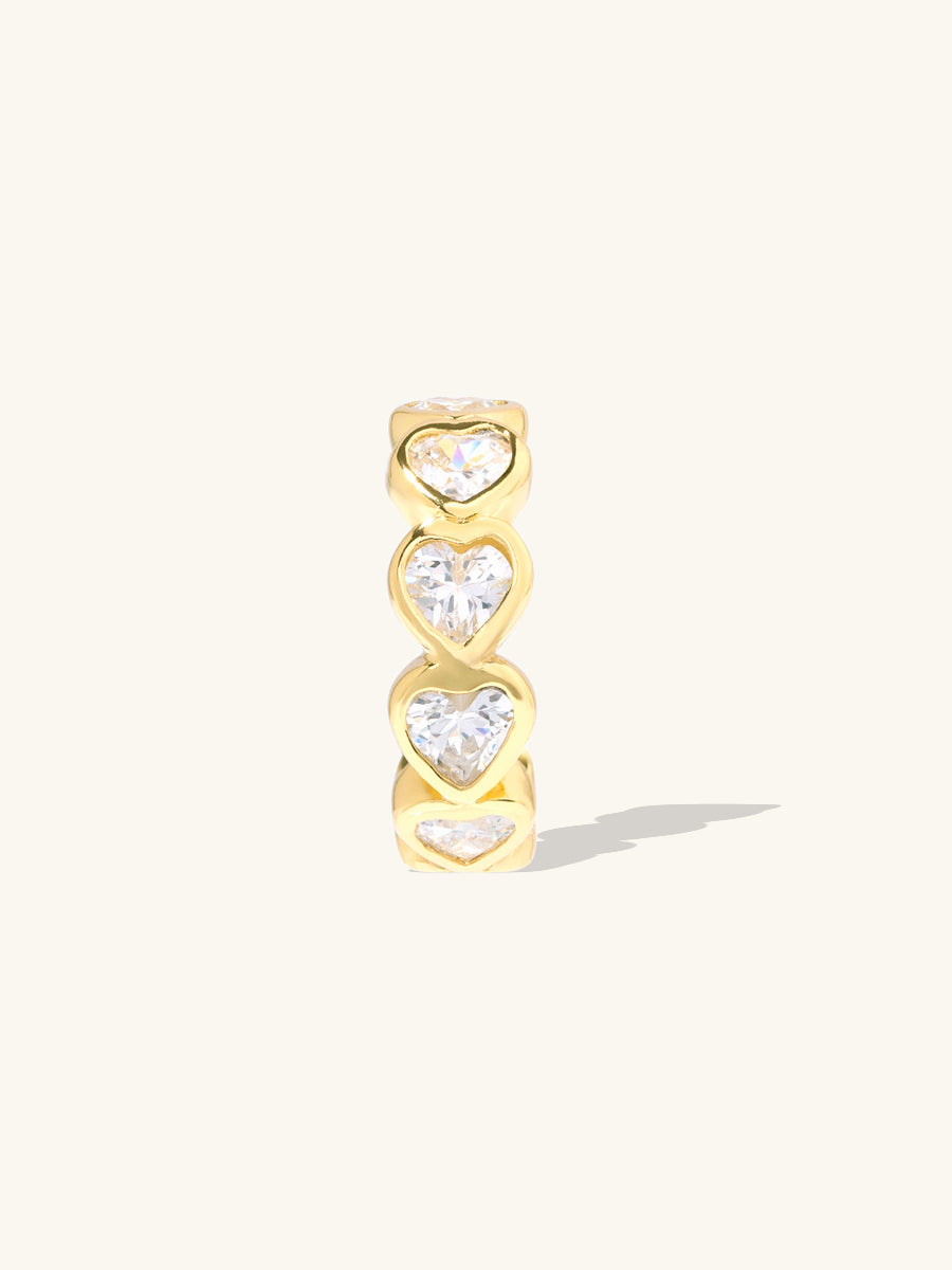 Heart Bezel Gold 9mm Ear Cuff | Wanderlust + Co