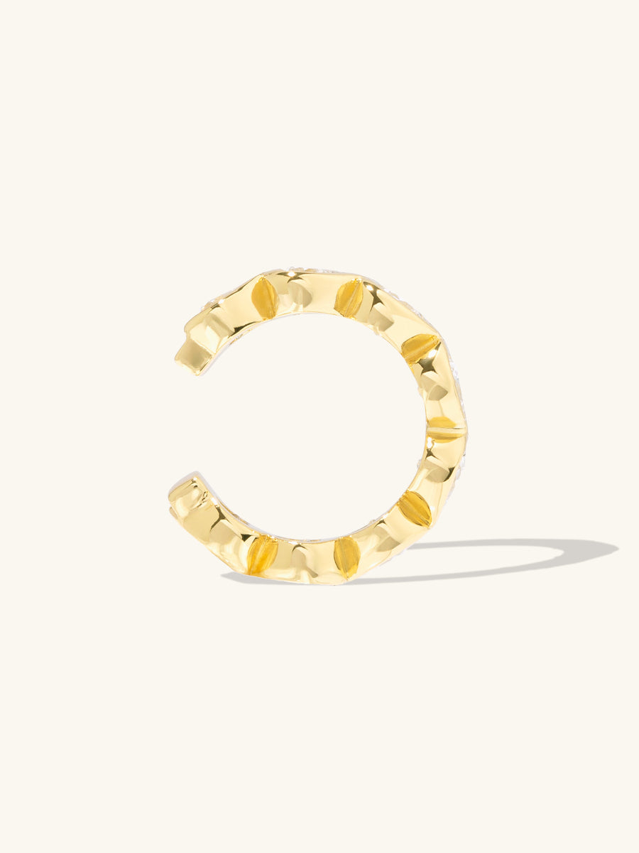 Heart Bezel Gold 9mm Ear Cuff | Wanderlust + Co