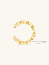 Heart Bezel Gold 9mm Ear Cuff | Wanderlust + Co