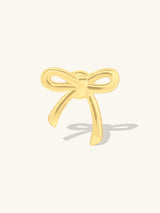 Bow Gold Flat Back Earring | Wanderlust + Co