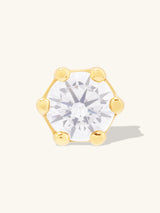 Brilliant Gold 3mm Flat Back Earring | Wanderlust + Co