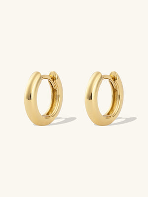 Classic Gold 7mm Baby Huggie Earrings | Wanderlust + Co