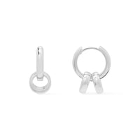 Classic Double Silver 10mm Huggie Earrings | Wanderlust + Co