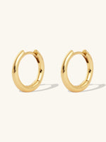 Classic Gold 10mm Huggie Earrings