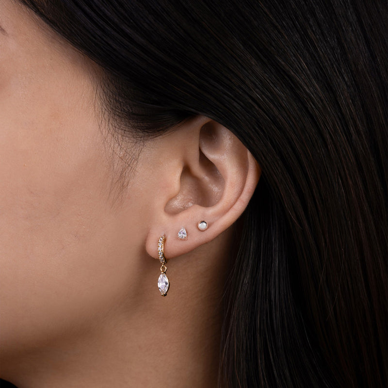 Silver flat back earrings store