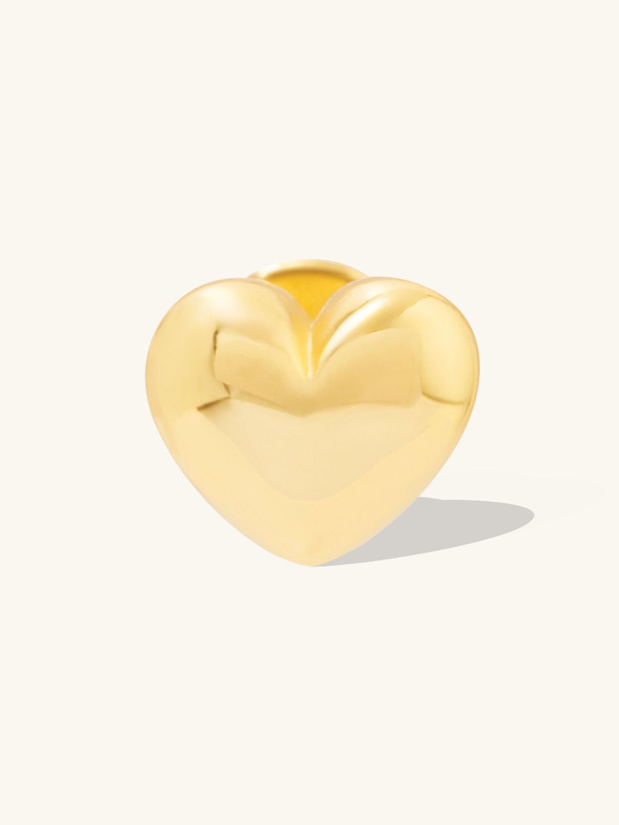 Dome Heart Gold Flat Back Earring | Wanderlust + Co