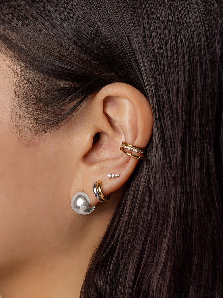 Dome Silver 11mm Earrings | Wanderlust + Co