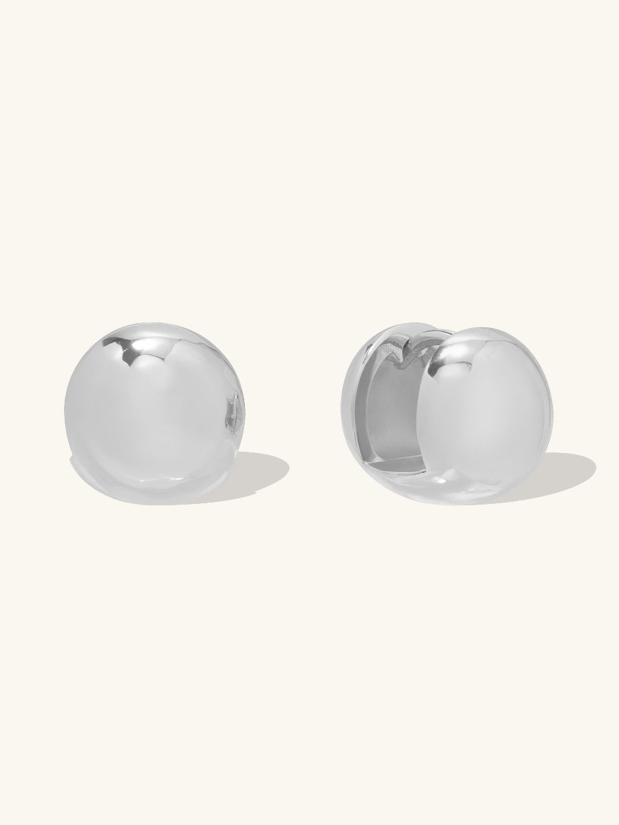 Dome Silver 11mm Earrings | Wanderlust + Co