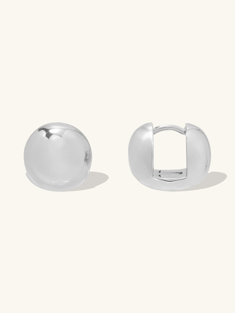 Dome Silver 11mm Earrings | Wanderlust + Co