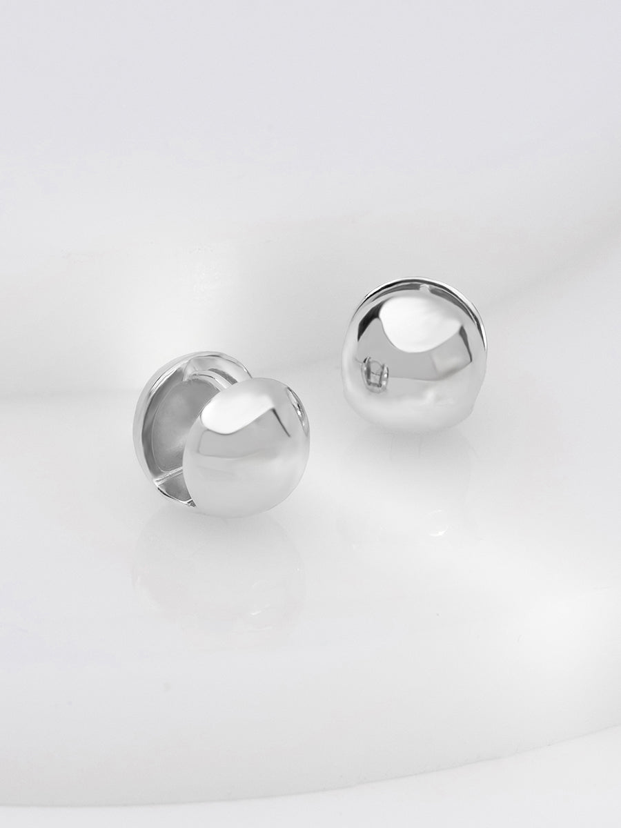 Dome Silver 11mm Earrings | Wanderlust + Co