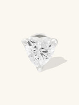 Heart Silver 3mm Flat Back Earring | Wanderlust + Co