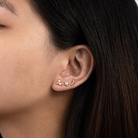 Star Pave Gold Flat Back Earring | Wanderlust + Co