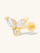 Marquise Cluster Gold Flat Back Earring | Wanderlust + Co