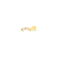 Pave Curve Gold Flat Back Earring | Wanderlust + Co