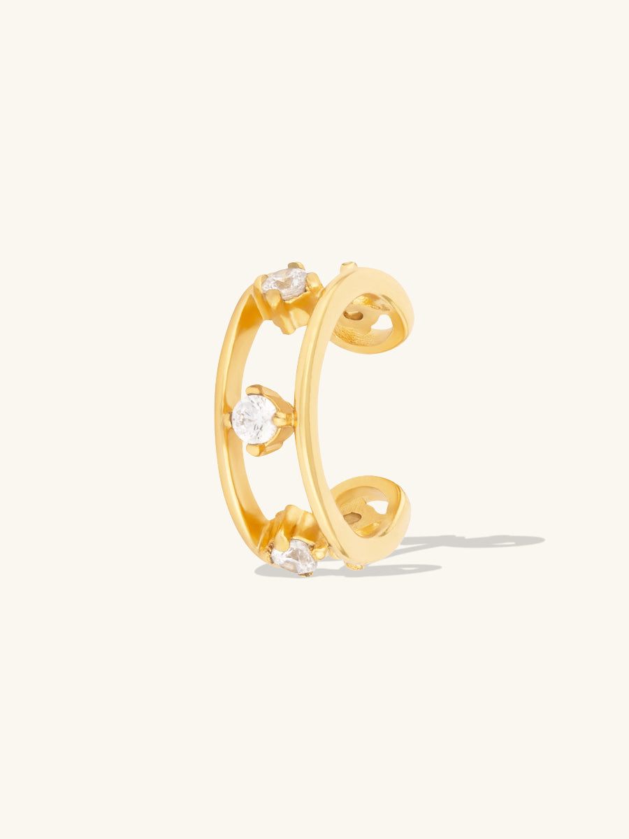 Pave Gold 9mm Ear Cuff | Wanderlust + Co