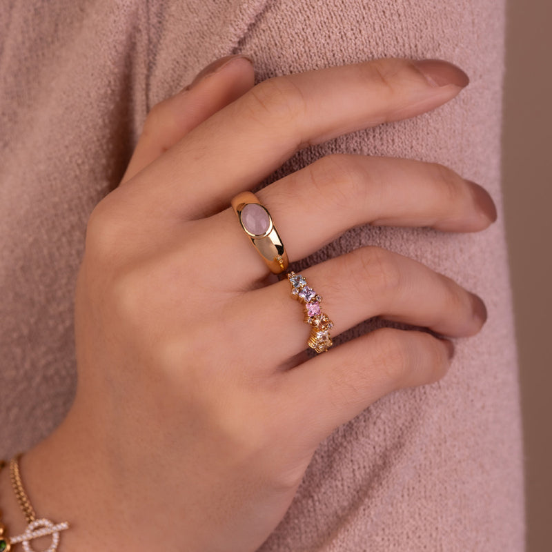Rainbow Gem Gold Ring Wanderlust Co