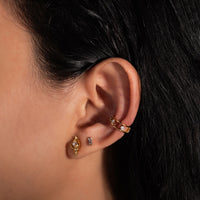 Seashell Pearl Gold Stud Earrings | Wanderlust + Co