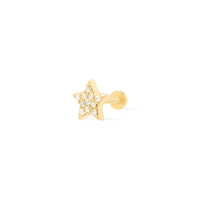 Star Pave Gold Flat Back Earring | Wanderlust + Co