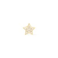 Star Pave Gold Flat Back Earring | Wanderlust + Co