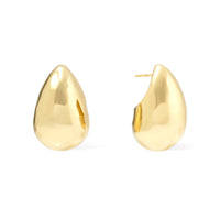 Teardrop Classic Gold 30mm Stud Earrings | Wanderlust + Co