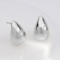 Teardrop Classic Silver 20mm Stud Earrings | Wanderlust + Co