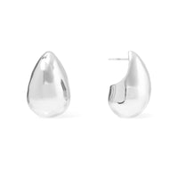 Teardrop Classic Silver 30mm Stud Earrings | Wanderlust + Co