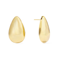 Teardrop Dome Gold Stud Earrings | Wanderlust + Co