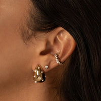 Teardrop Pearl Gold 20mm Stud Earrings | Wanderlust + Co