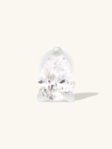 Teardrop Silver 3mm Flat Back Earring | Wanderlust + Co