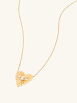 Talisman Heart Diamond 14K Solid Gold Necklace | Wanderlust + Co