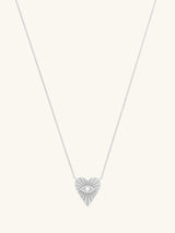 Talisman Heart Diamond 14K White Gold Necklace