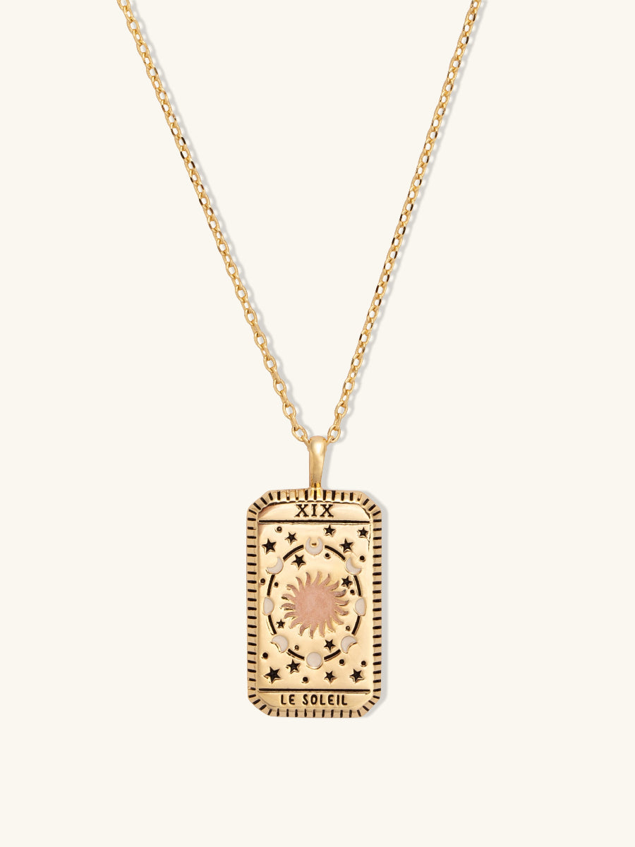 Le Soleil Gold Tarot Necklace | Wanderlust + Co
