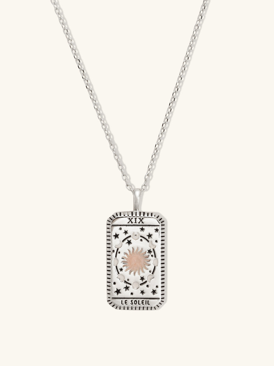 Le Soleil Silver Tarot Necklace | Wanderlust + Co