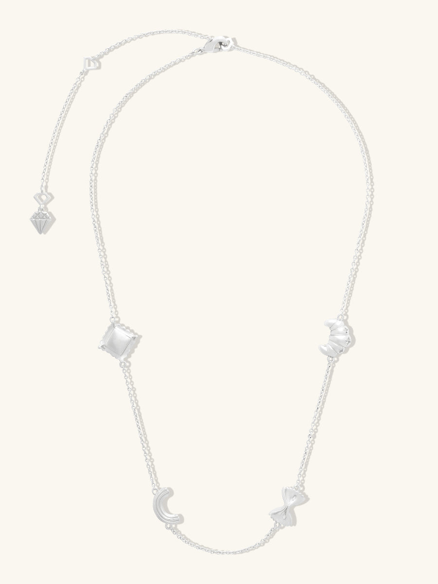 Food Party Charms Silver Necklace | Wanderlust + Co
