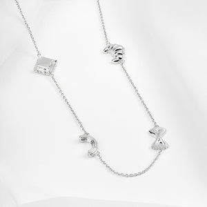 Food Party Charms Silver Necklace