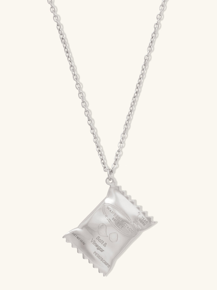Bag of Chips Silver Necklace | Wanderlust + Co