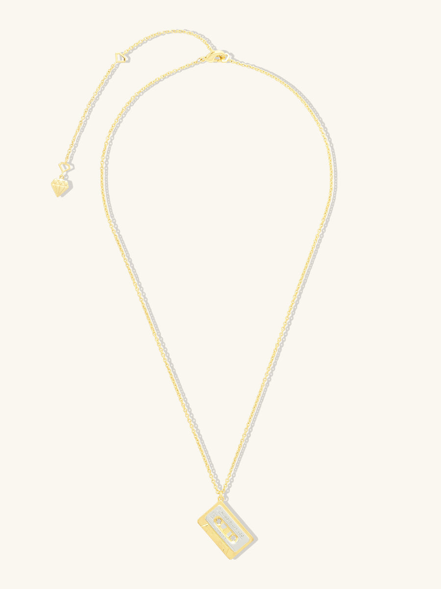 Cassette Gold Necklace | Wanderlust + Co