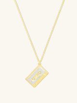 Cassette Gold Necklace | Wanderlust + Co