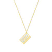 Cassette Gold Necklace | Wanderlust + Co