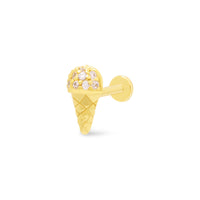 Ice Cream Gold Flat Back Earring | Wanderlust + Co