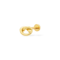 Love Knot Gold Flat Back Earring | Wanderlust + Co