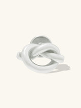 Love Knot Silver Flat Back Earring | Wanderlust + Co