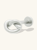 Love Knot Silver Flat Back Earring | Wanderlust + Co