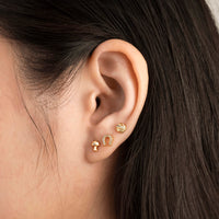 Lucky Gold Flat Back Earring | Wanderlust + Co