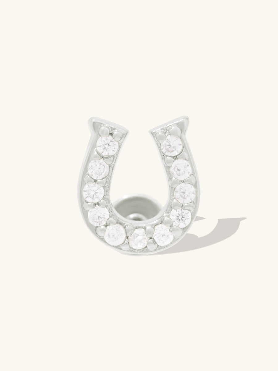 Lucky Silver Flat Back Earring | Wanderlust + Co