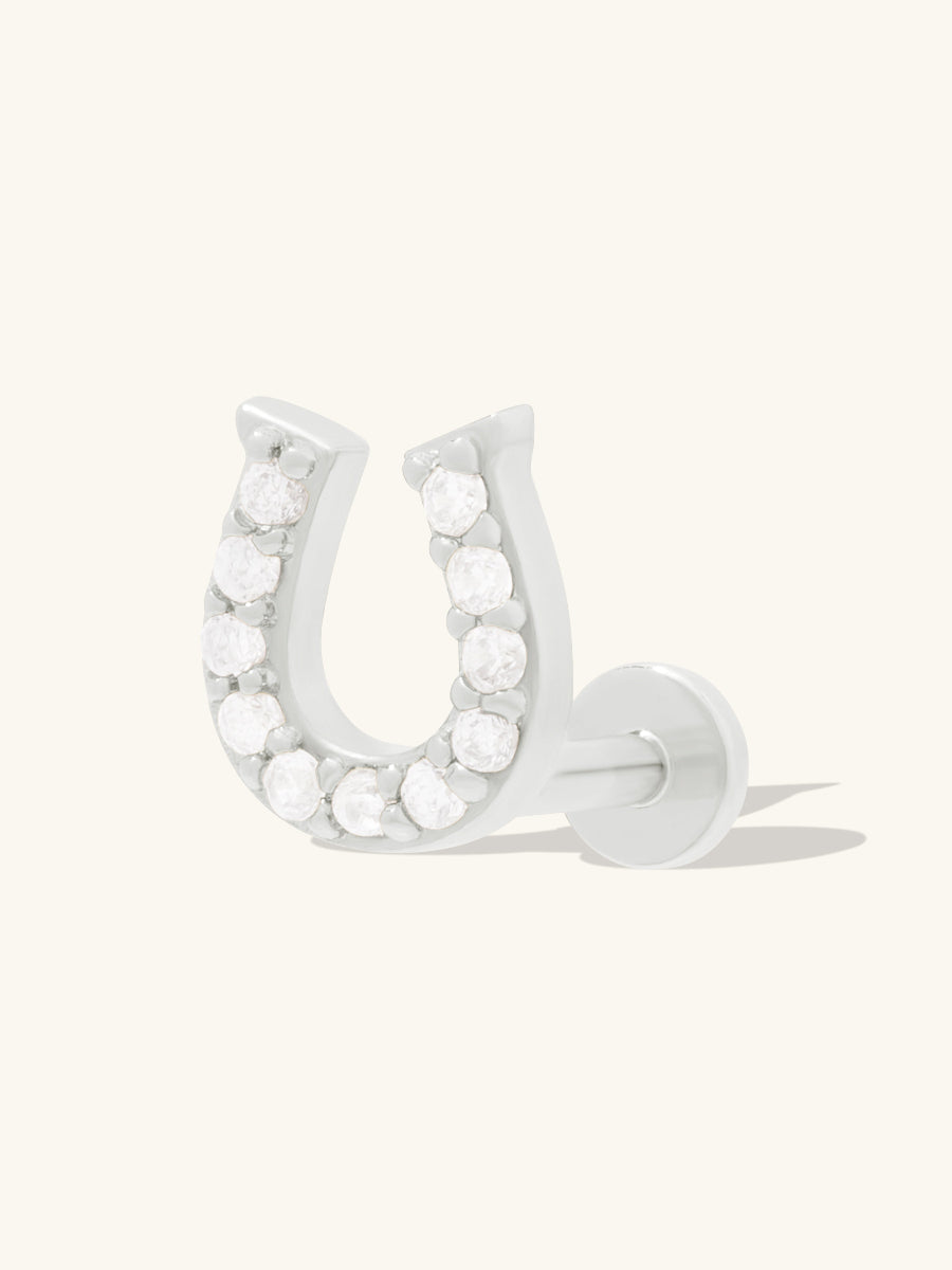 Lucky Silver Flat Back Earring | Wanderlust + Co