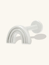 Rainbow Silver Flat Back Earring | Wanderlust + Co