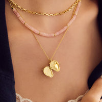 Strawberry Gold Locket Necklace | Wanderlust + Co